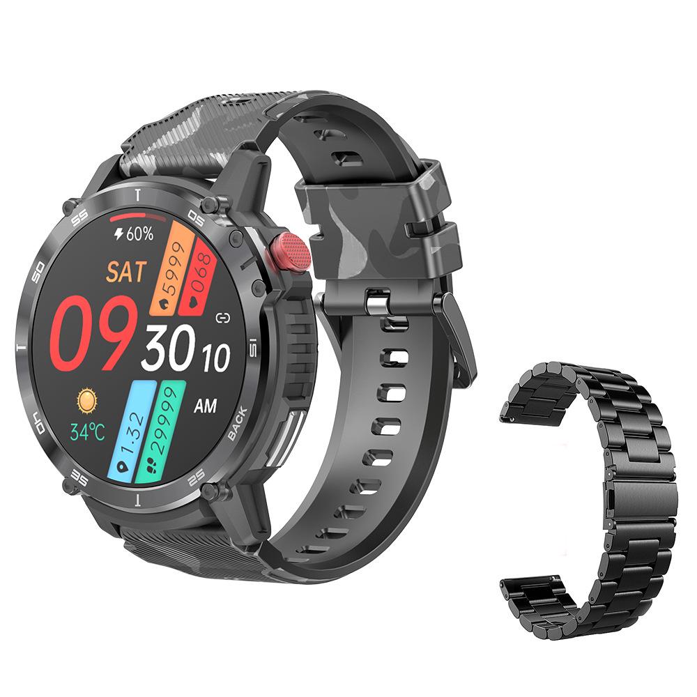 C22 Smart Watch: New 1.6" Display, Bluetooth Calling, Music Player, Outdoor Sports Tracking, Step Counter, 3ATM Waterproof.