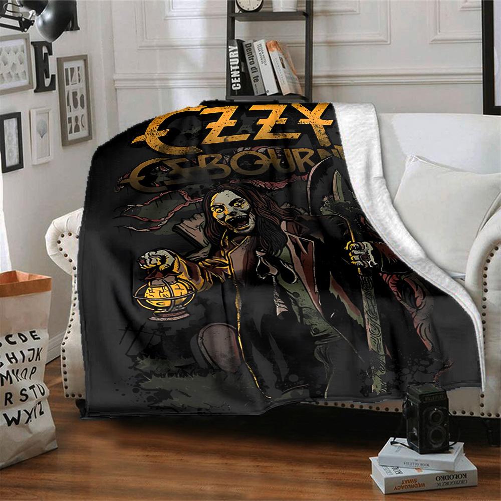 1pc Ozzy Osbourne Blanket Soft All Season Throw with Vibrant Design, Perfect for Home, Travel, and Gifts, Ideal for Naps and Camping