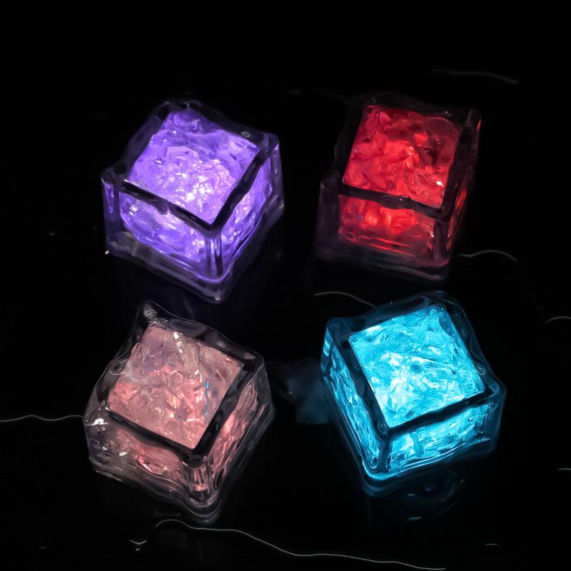 LED Flashing Glow Ice Cubes - Colorful Sensor Lights for Bars, Weddings, and Events