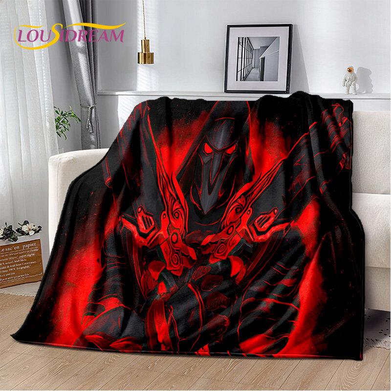 Overwatch Game Gamer DVA  Reaper Soft Plush Blanket,Flannel Blanket Throw Blanket for Living Room Bedroom Bed Sofa Picnic Kid 3D