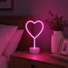 Heart Shaped Neon Desk Lamp USB or Battery Operated LED Neon Sign Decorative LED Neon Light  Women