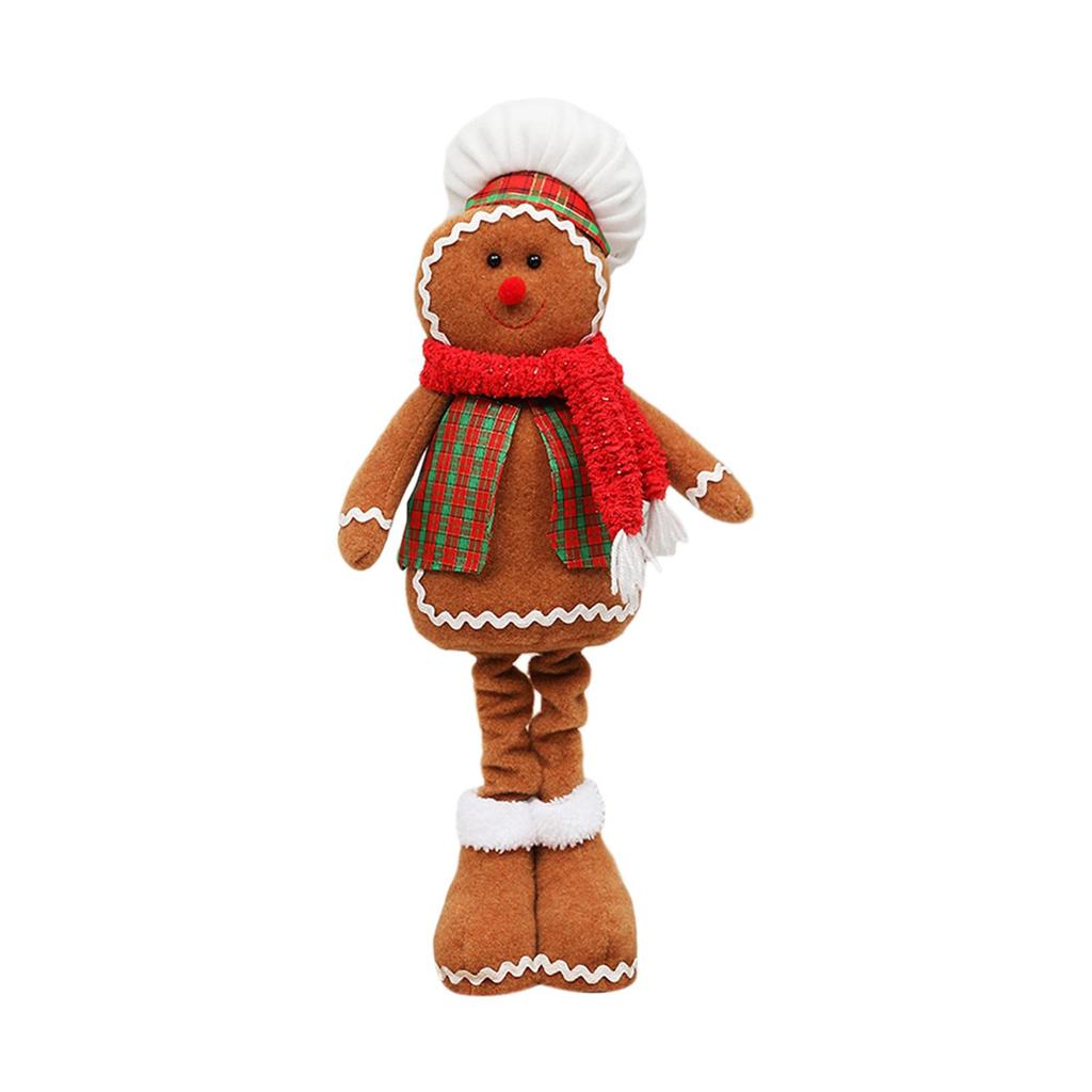 Christmas Gingerbread Man Ornaments Standing Toys Gingerbread Man Doll for Porch Indoor Yard Outdoor Couples11:38bedding