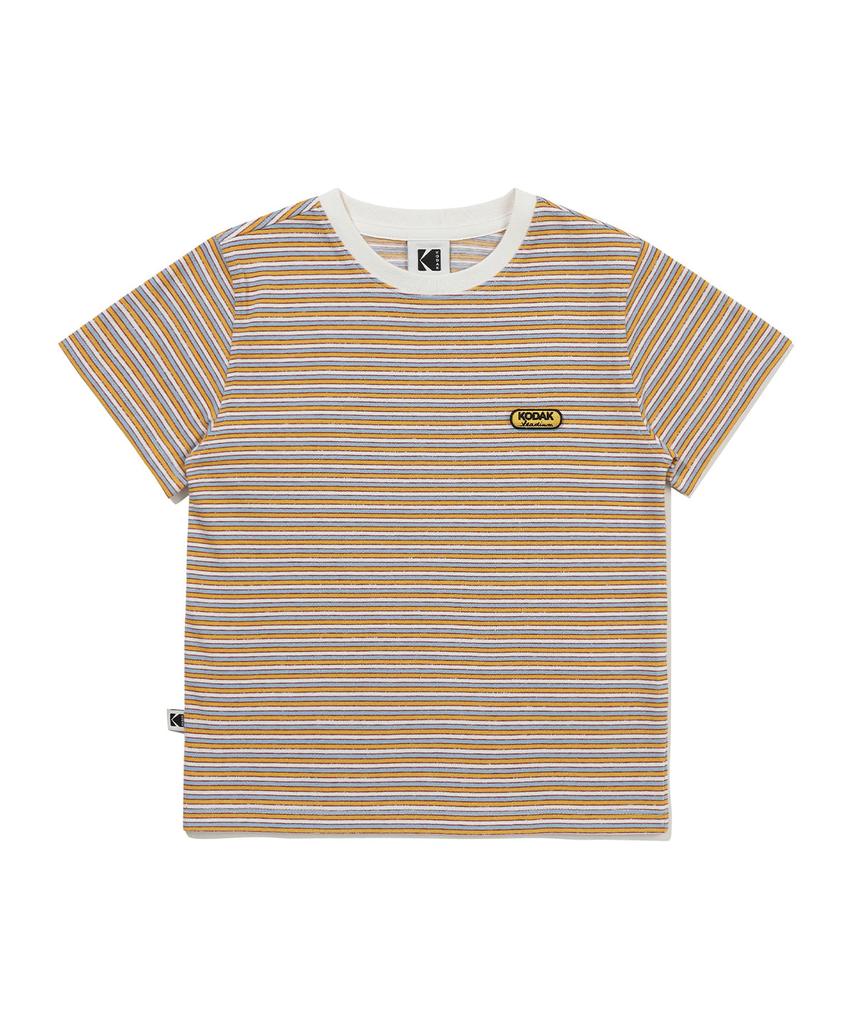KODAK Multi-Stripe Short Sleeve T-Shirt Women'S Yellow