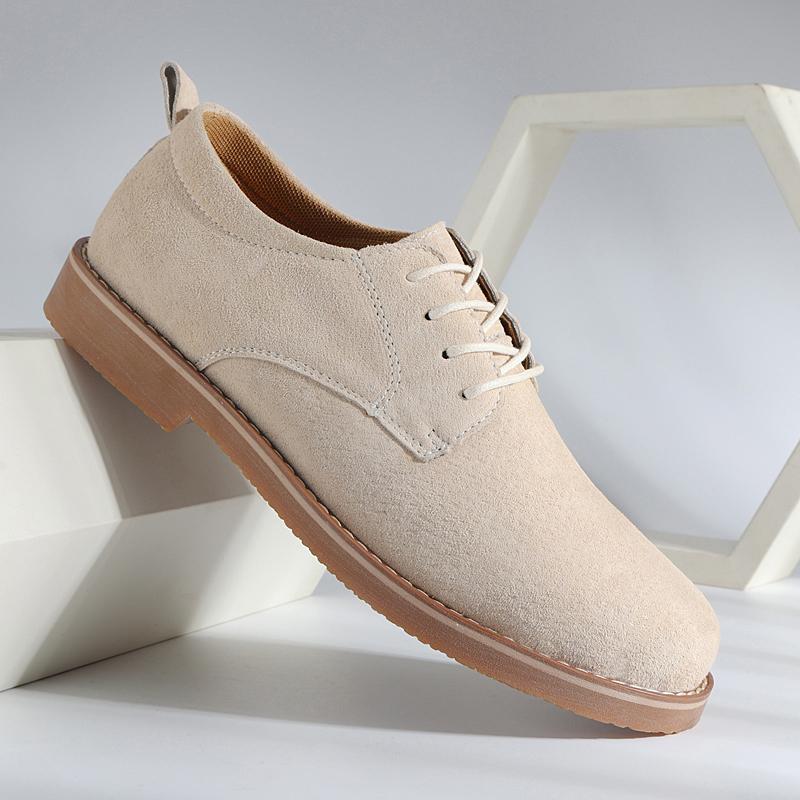 Plus Size Classic Suede Leather Oxford Shoes For Men Flats Comfortable Casual Shoes Moccasins Men Footwear