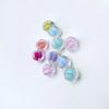 ZW01 50pcs 11x12mm Mini Acrylic Straight Hole Pumpkin Shape Beads Mixed Loose Beads Making Material Beads DIY Trend Bracelet