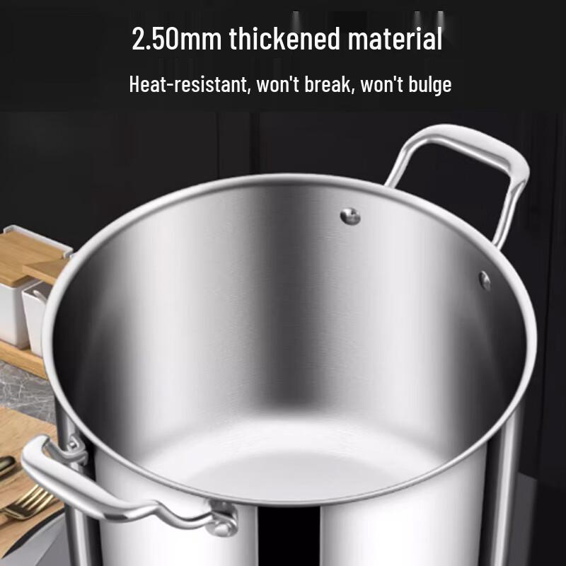Yingbai 316 Stainless Steel Deep Stockpot with Steamer