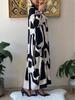 2026 Women's Plus Size Autumn/Winter Long Sleeve Printed Dress