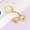 316L Stainless Steel Heart-Shaped Photo Keychain for Couples or Friends