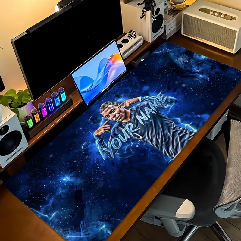 Custom Name Soccer Jersey Custom Name Large Size Mouse Pad Gaming Table Cushion Nonslip Laptop Tablet Big XXL Mat Mini PC Playmat With Lock edge