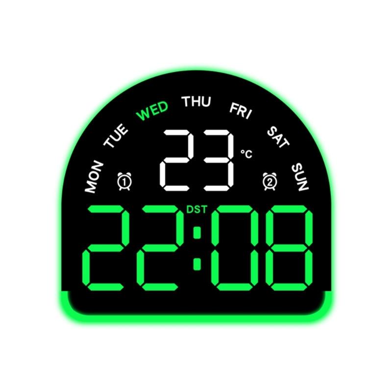 Digital Alarm Clock for Bedroom Desk Clock for Living Room Bedroom with Large Number,Dimmer,Loud Alarm Temperature