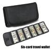 Waterproof Oxford Cloth Multi-Functional Six-Card Slot Cash Storage Wallet, Transparent Folding Coin Purse, Cosmetic Bag