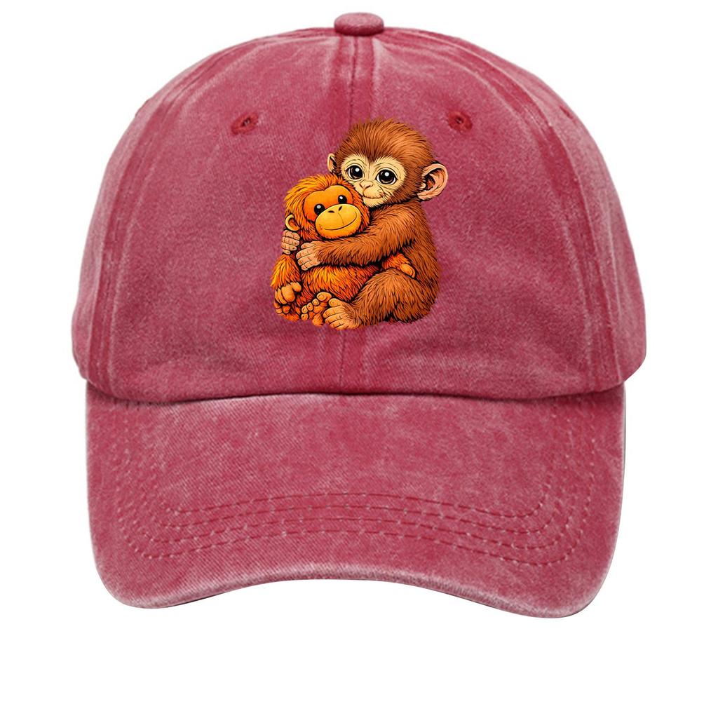 Boné de Beisebol de Algodão Lavado com Topo Mole Desgastado Estampado Chapéu Jeans para Homens, Chapéu Retrô Europeu e Americano