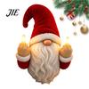 Ornement Suspendu d'Intérieur pour Noël, Ornement Gnome Lumineux, Statue de Noël avec Doigts d'Honneur Illuminés, Présentoir de Table ou Accrochage Mural,