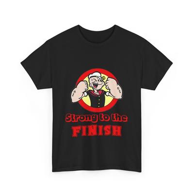 Popeye Stark bis zum Schluss T-Shirt, Klassisches Cartoon-T-Shirt, Von Popeye inspiriertes T-Shirt