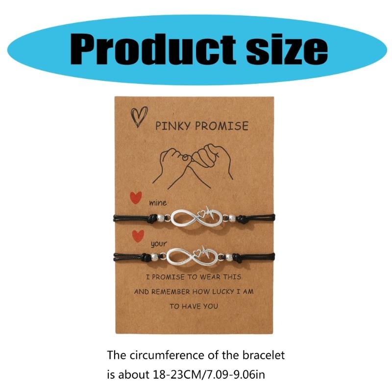 1 Pair Handmade Friendship Bracelets Rope Bracelets Set Adjustable Cotton Anklets Unisex Bracelet for Any Occasion