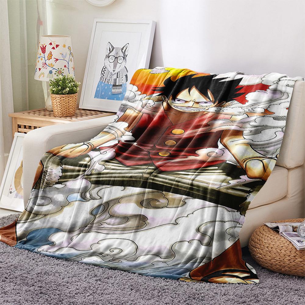 1pz Una Pezzo Monkey D Luffy Coperta in Flanella Fantasia Adatta a Tutte le Stagioni per Arredamento Casa Calore e Comfort Regali Regalo Festivo