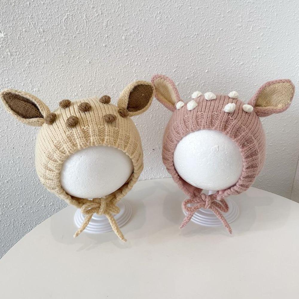 Adorable Infant Knitted Hat Soft Baby Beanie Cap New Deerlet Baby Hats Winter