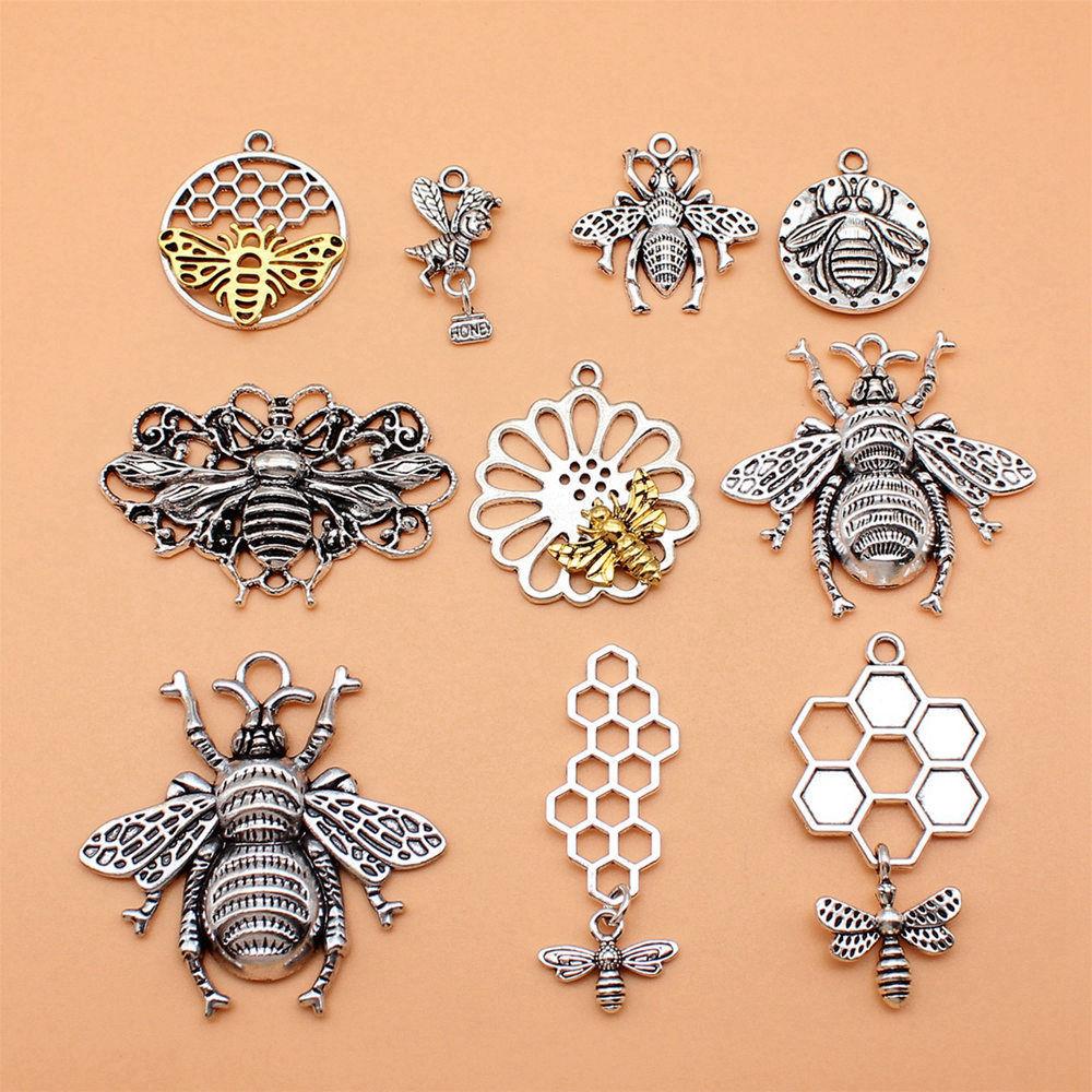 1 Set Mix Libel Bedels Vogel Hangers Voor Sieraden Maken Met Insectenthema