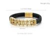 European-American Punk Bicycle Chain Titanium Steel Bracelet with Woven Cowhide In Stainless Steel Motorcycle Design.
