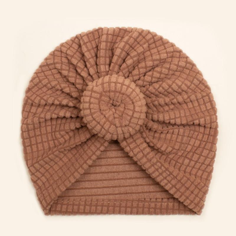 

New baby solid color donut headscarf hat, children s soft elastic pullover hat, autumn and winter baby hat