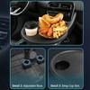 Car Table Tray with Cup Holder 360-degree Rotating Silicone Food Tray for Vehicle Portable Tea Tray for Back Seat