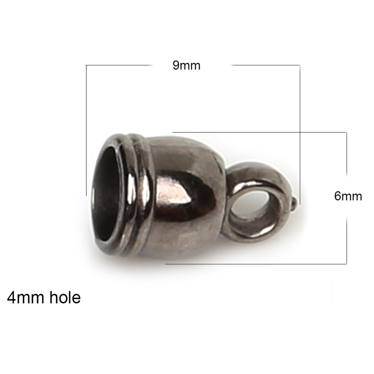 

50 шт., пластиковые ожерелья CCB, наконечники с кисточками, колпачки с бусинами, торцевая крышка для модных ювелирных изделий, ювелирные изделия ручной работы «сделай сам» black-6*9mm