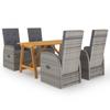 Day and Night - Day and Night Garden Dining Set 5 Pieces Gray