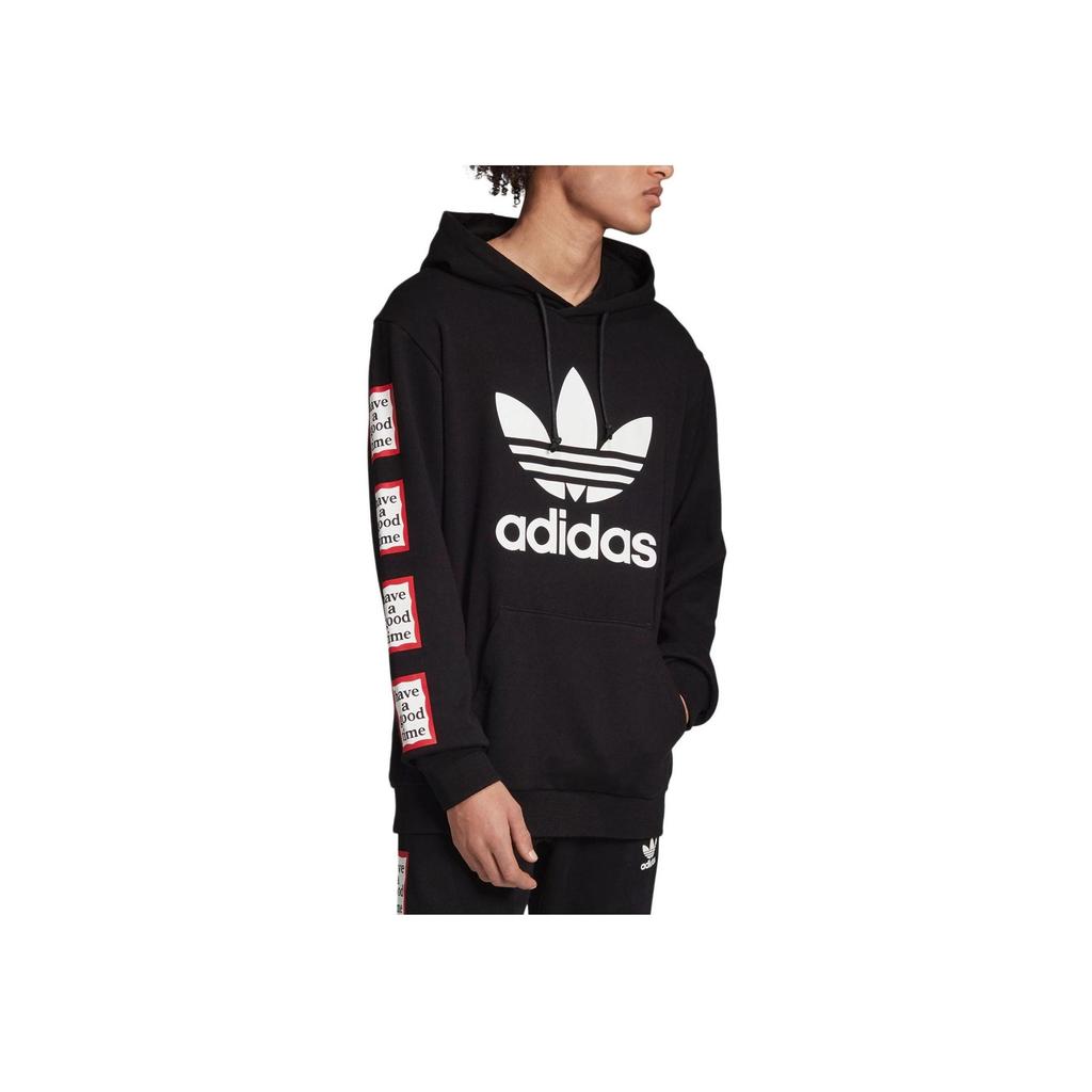 Adidas Originals X Have A Good Time Co-branded Casual Sports Hoodie Men Black EK0214