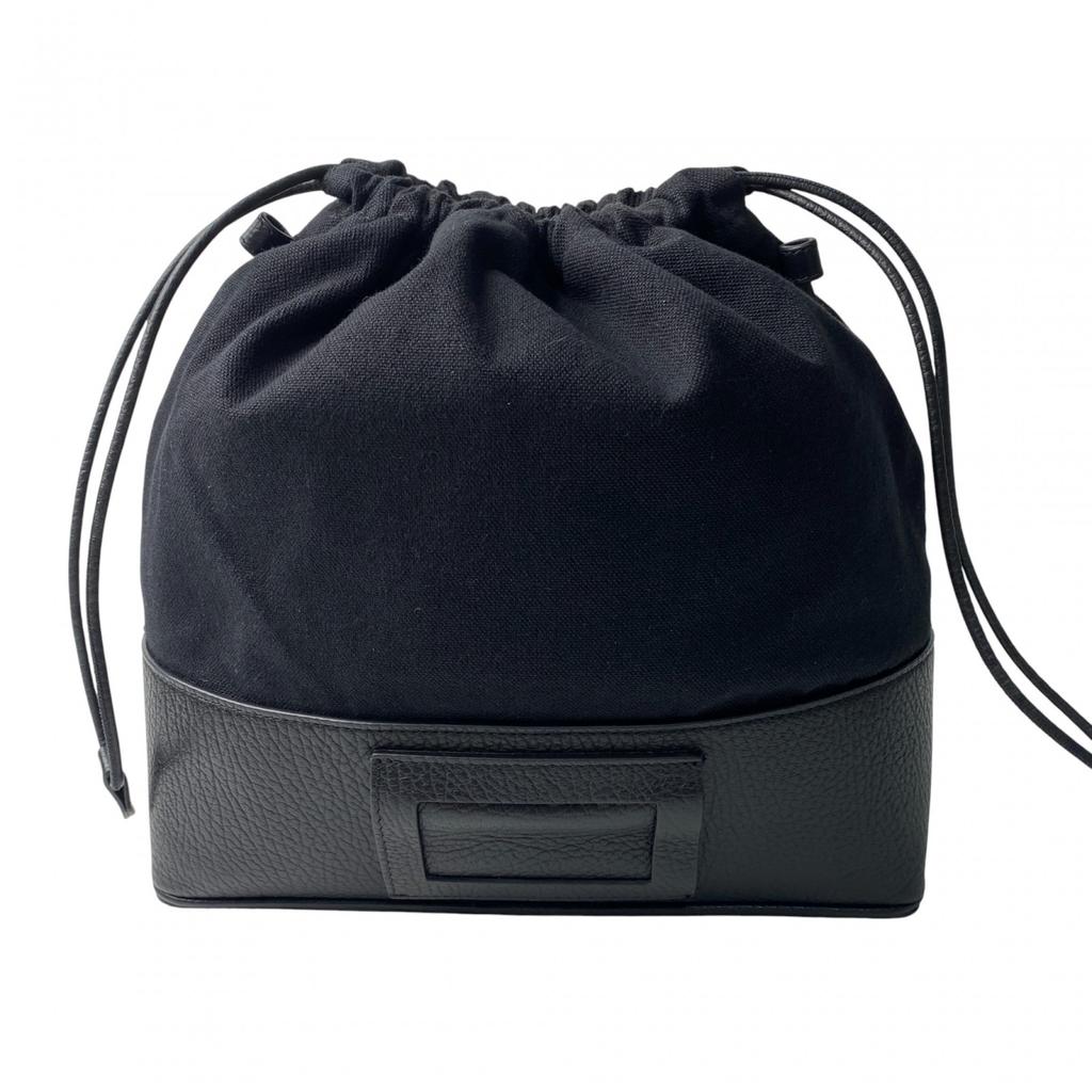 Used Maison MargielaShoulder Bag Black Leather/canvas Women
