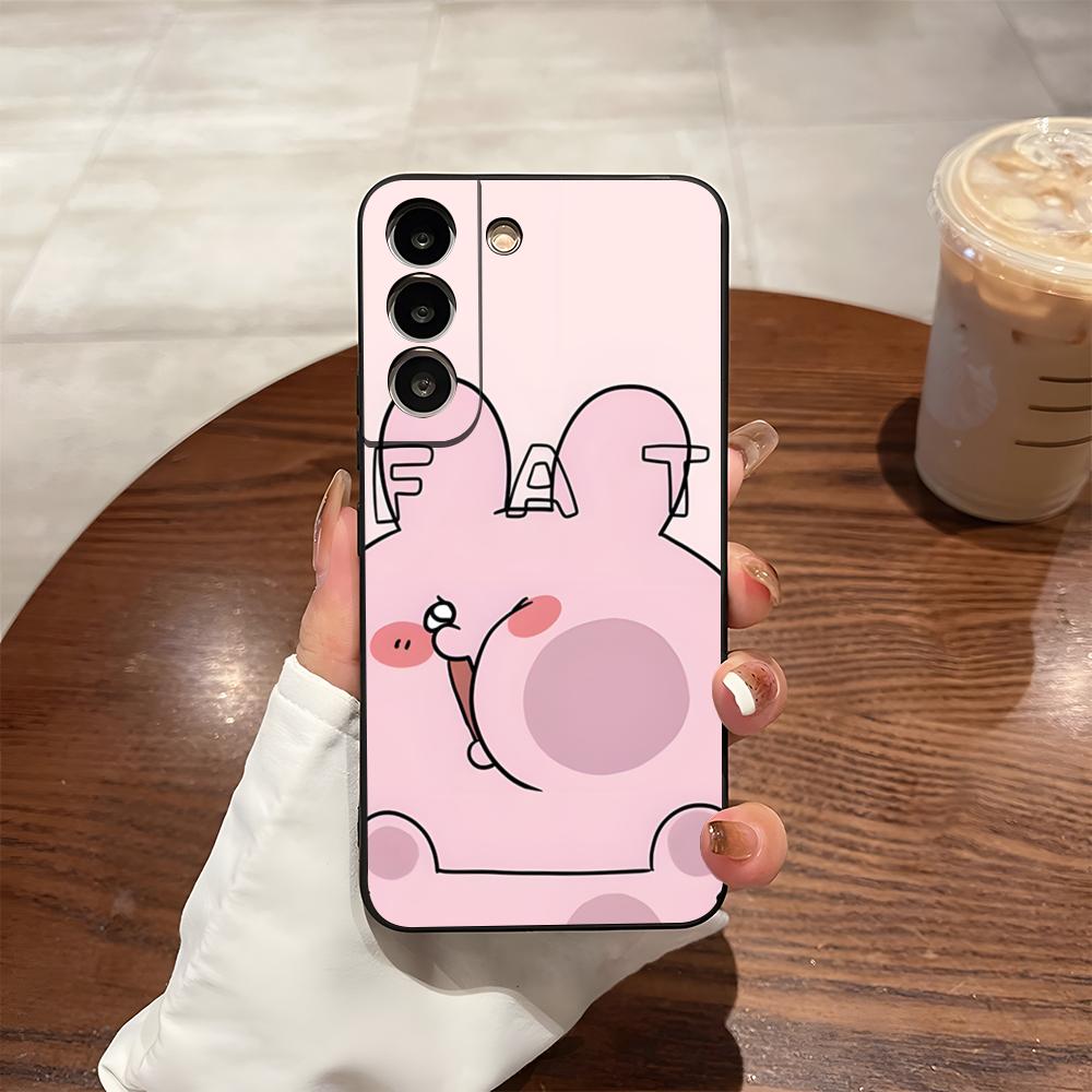 A-Asamimichan Cute Bunny Phone Case For Samsung S24 Ultra S25 S23 Fe S22 S20 S21 Plus Galaxy A54 A34 A53 A16 Cover