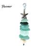 Exquisite Christmas Tree Decoration Sea Glass Ornament, Handmade Starfish Hanging Decorative Bag Charm for Vacation Decoration, Coastal Style Pendant