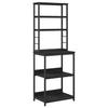 Kitchen Shelf Black Oak Effect 60 X 40 X 168 Cm Engineered Wood
