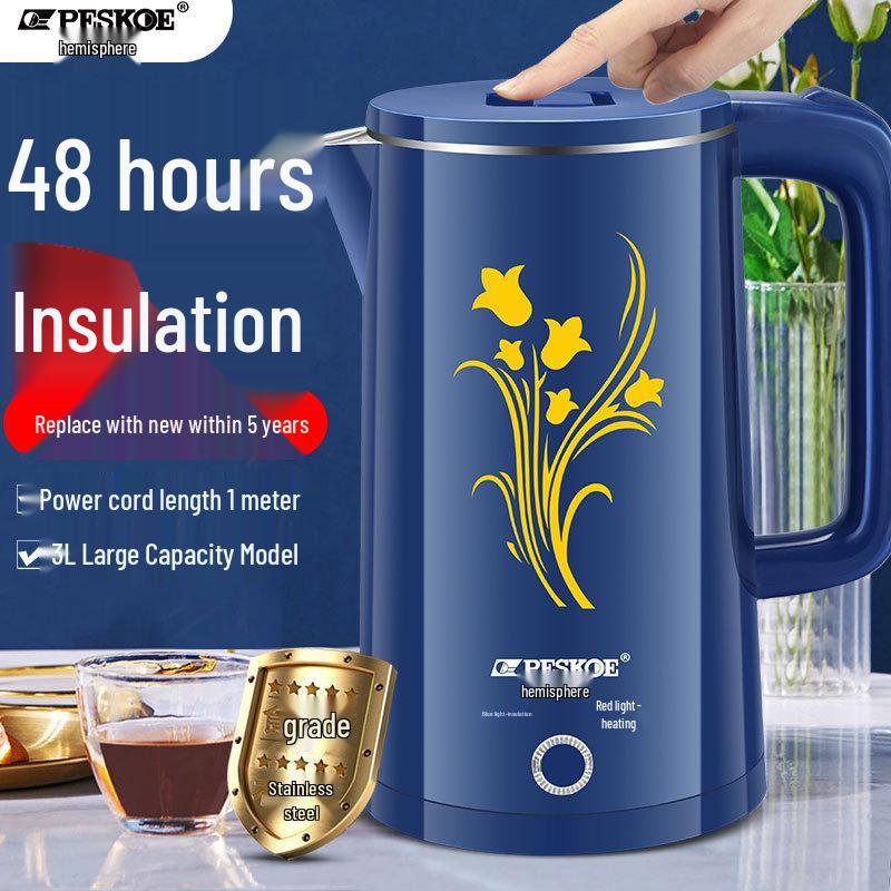 Positive Hemisphere Stainless Steel Electric Kettle: Auto-Off, Thermal Insulation, Household Electric Water Boiler