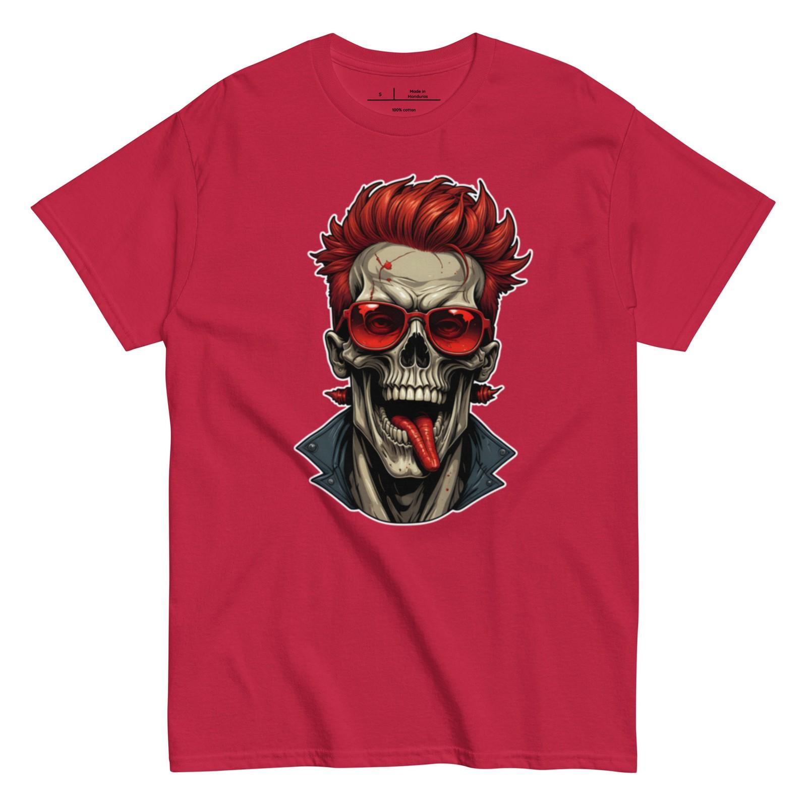 T-shirt maglietta classica unisex disegno teschio nuova stampa colorata S
