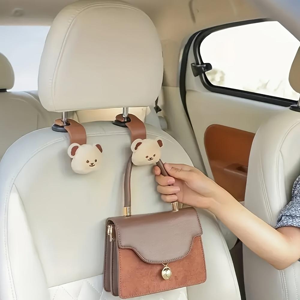 1 PC Podofo Cute Bear Car Seat Hook - Multi-Functional, Easy Install & Remove, Space-Saving Auto Accessory for Handbags, Umbrellas & More