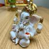 Handmade Marble Dust Lord Ganesha 4.5 Inch for Diwali God Idol Art Figurine for Home Car Dashboard Ganpati Ganesh Murti Temple Pooja Decorative