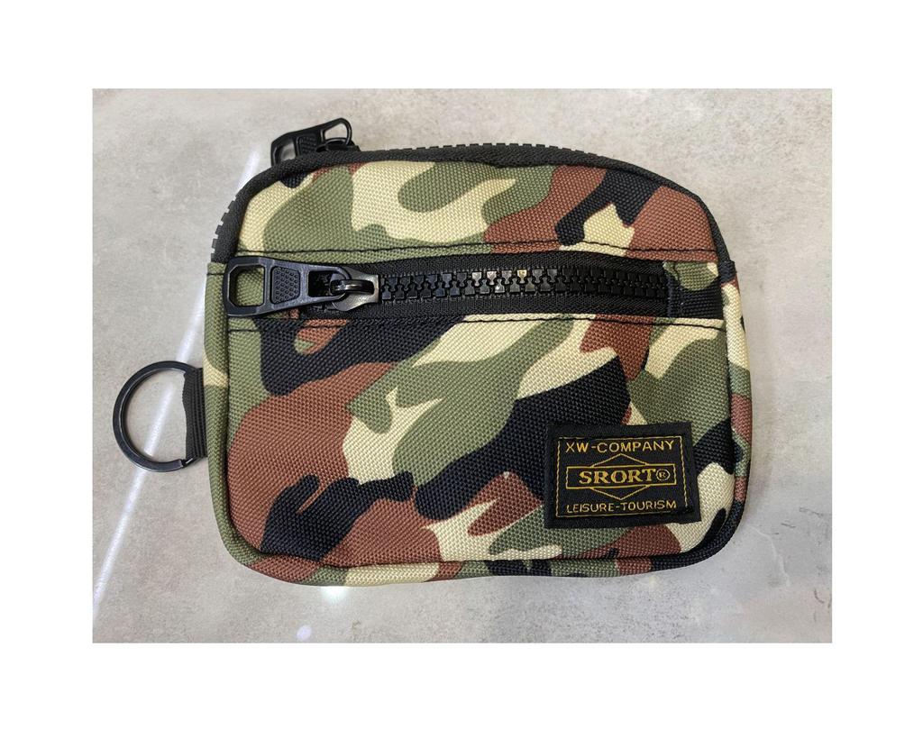 Unisex Oxford Cloth Coin Purse: Workwear Style Card Holder & Multifunctional Earphone Hanging Bag