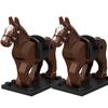 Medieval Military Castle Knight Building Blocks Riding Horse Wolf Bear Animal Vest Weapon Flag Saddle Dragon Toy Brick Gift K024