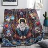 Death Note Print Flannel Blanket, Ultra Soft High Quality All Seasons Warm Throw, Home Decor Cozy Blanket, Perfect Christmas Gift