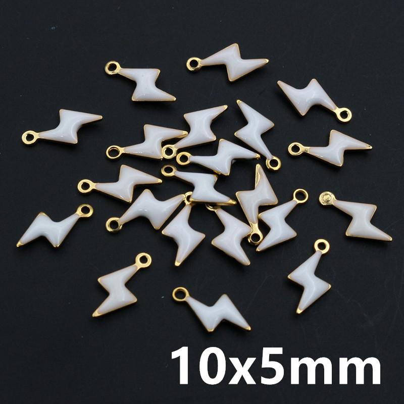 

20pcs Stainless Steel Enamel Dolphin Lightning Moon Charms Pendant for Earrings Bracelet Necklace DIY Jewelry Making Accessories