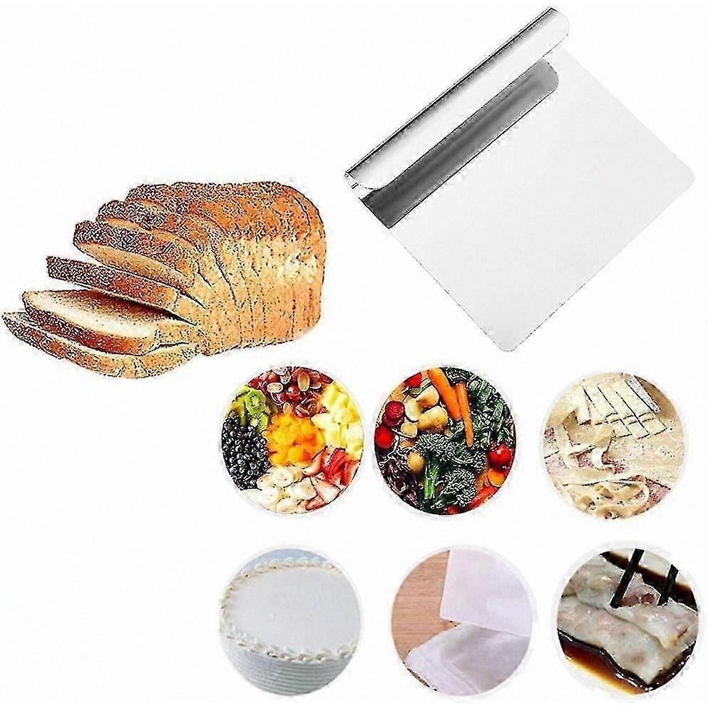 Stainless Steel Dough Cutter and Scraper for Kitchen Use Pizza Crepe Vegetable Fruit Baking Tool Spatula Accessory
