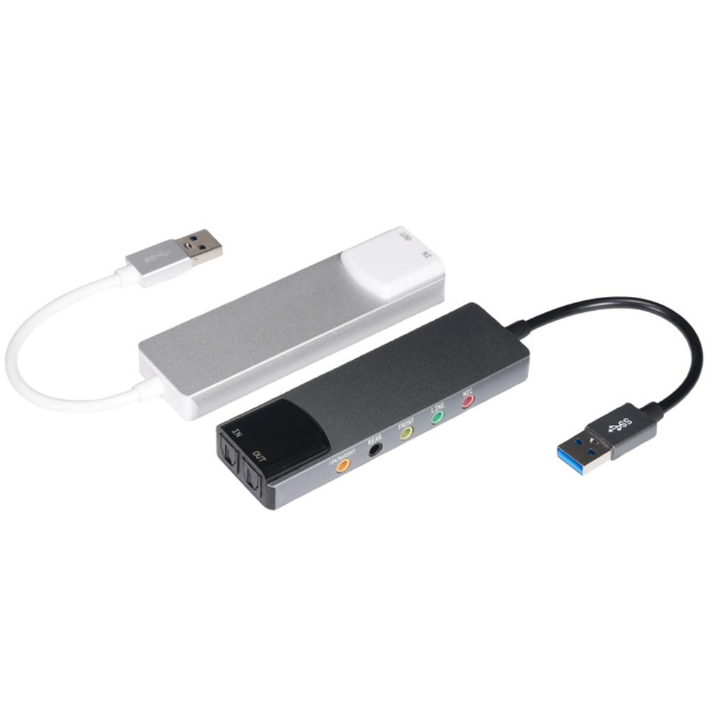 USB External Sound Card with SPDIF Digital Audio for 5.1 & 7.1 Surround Sound Systems Aluminum Body