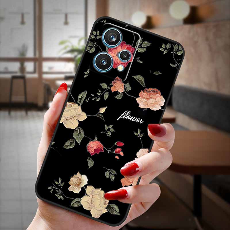 For Realme 9 Pro 5G 2022 Case Cartoon 3D Emboss Flower Relief Phone Cases For realme 9 Pro Plus 5G Silicon Cover Realme9 9pro+