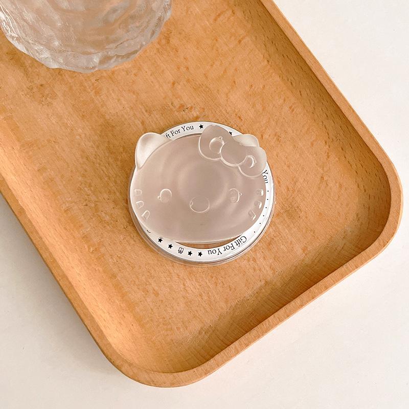 

Transparent Solid Color Sandwich Kt Cat Wind Mobile Phone Airbag Bracket Magnetic Attraction Retractable Watching Drama Lazy Desktop