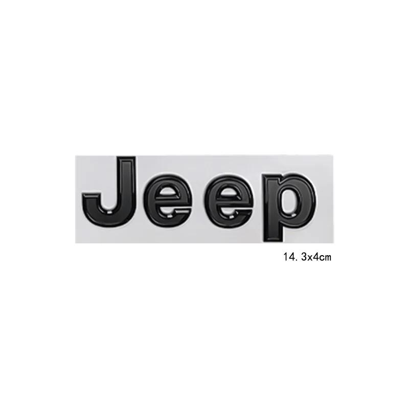 14.3x4cm Car Side Body Badge Trunk Sticker forJEEP Logo Wrangler Grand Cherokee Compass Renegade Patriot Rubicon Liberty JK XJ