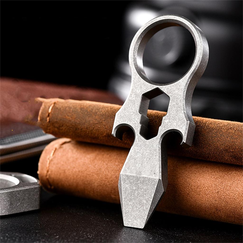 Multi Functional Titanium Alloy Small Tool Emergency  Finger Outdoor Portable EDC Hexagonal Bottle Opener