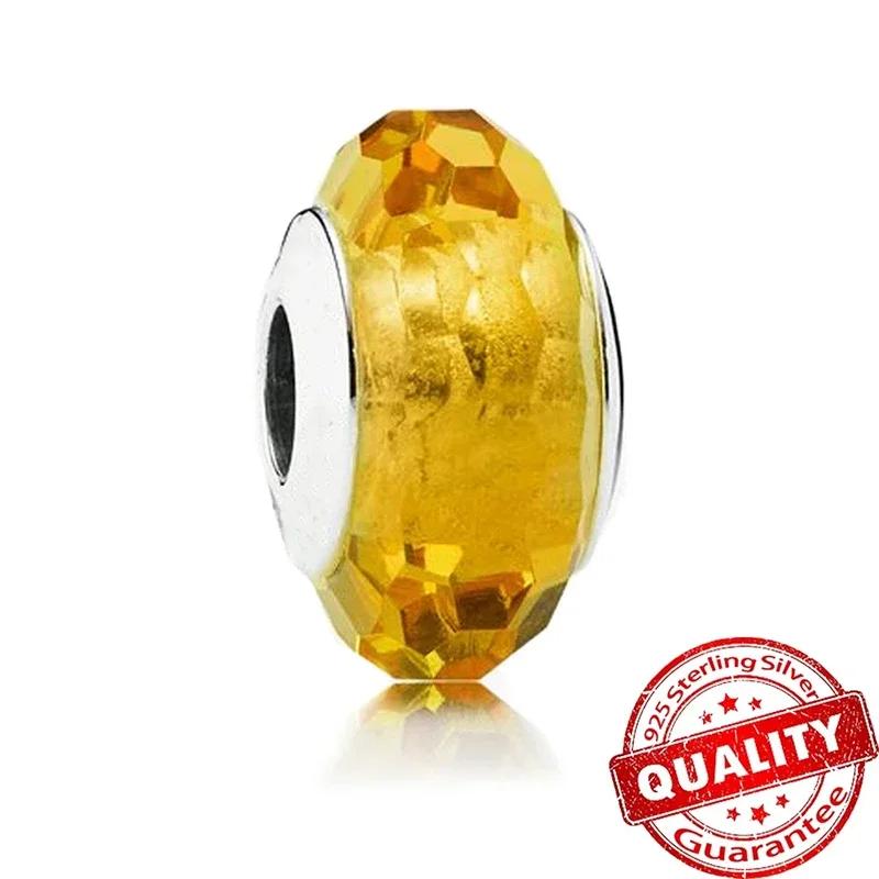 Srebro 925 Szkło Murano Galaktyka Gwiazdy Koniczyna Serce Bąbelki Błyszczące Koraliki Pasują do Bransoletki Charms DIY Biżuteria Dla Mamy