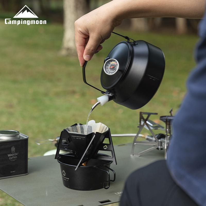 Koman BKSW-1 Portable Stainless Steel Camping Kettle and Tea Infuser for Outdoor Cooking and Boiling Water