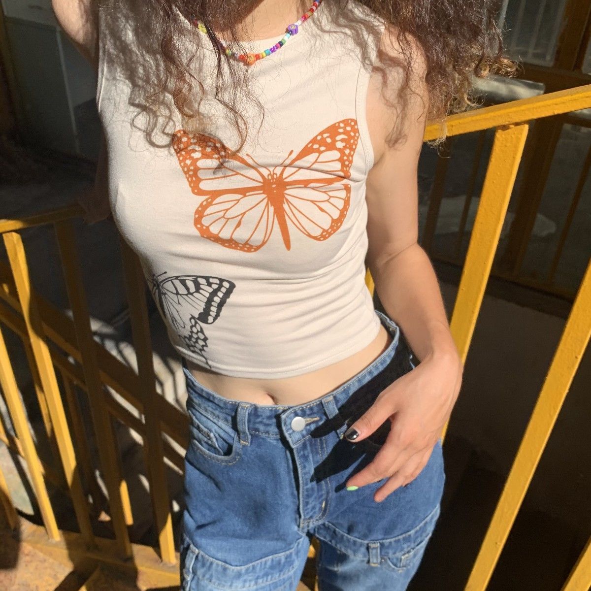 

Ретро Футболки Y2K для Девочек Безрукавные Сексуальные Женские Майки Модный Женский Жилет Уличная Одежда L