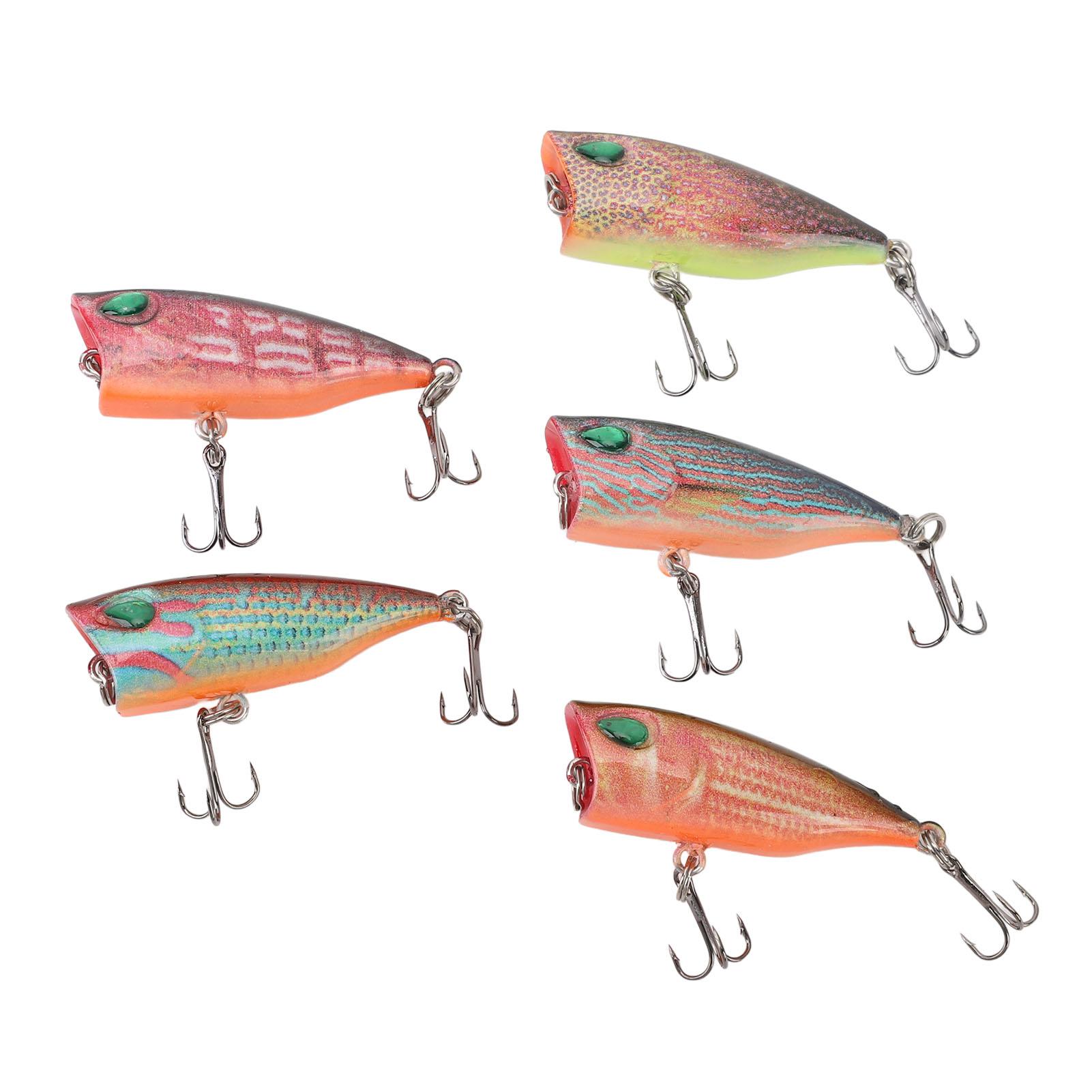 

Top Water Fishing Lures Popper Lures Baits with Hooks Fishing Bait Set with Storage Box for